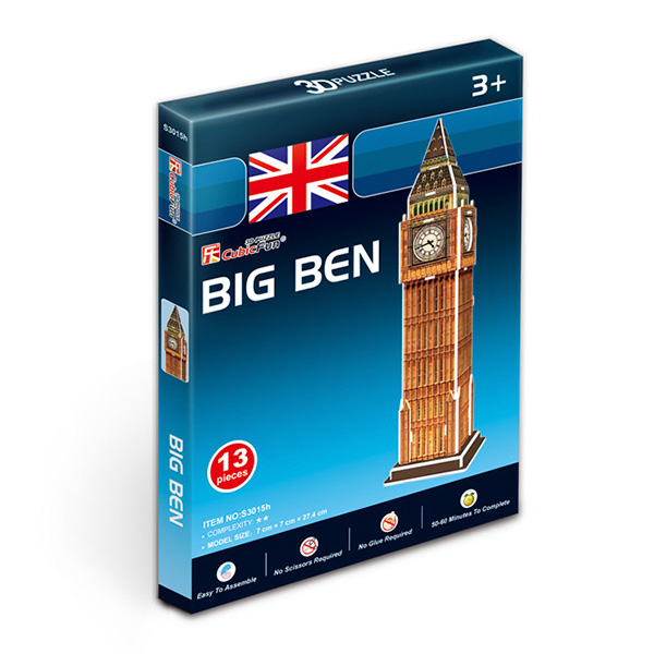 Объемный 3D-пазл Биг бен, Великобритания, мини серия  